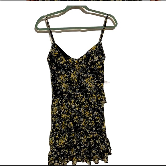 Lulus Black Main Squeeze Floral Ruffle Mini Dress - Picture 2 of 6